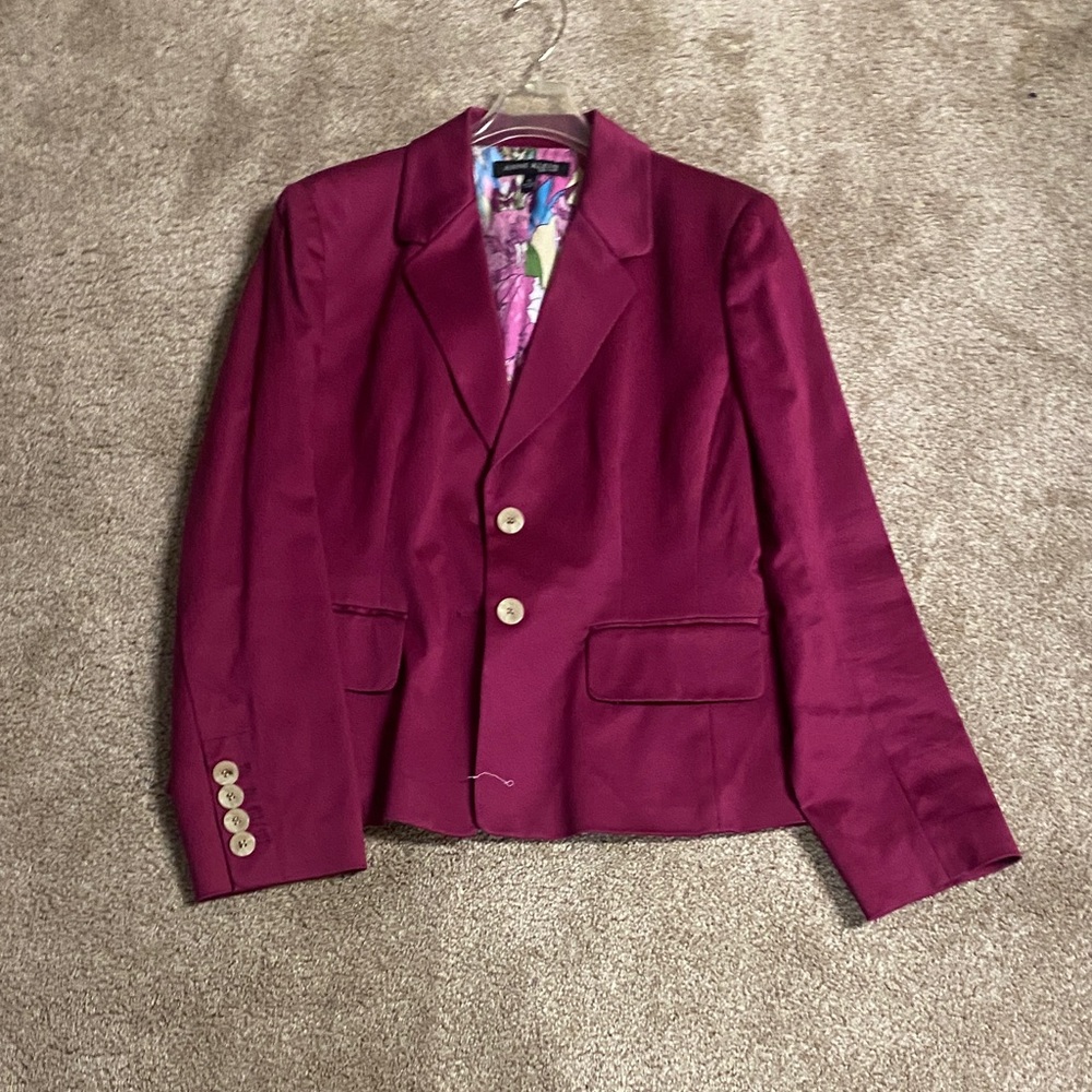 Anne Klein Rich Burgundy Blazer